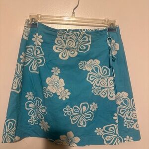 White Stag Teal Floral Skort